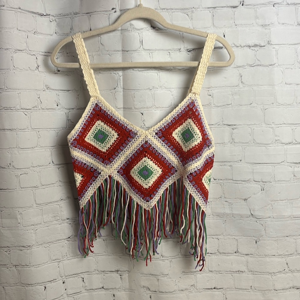 Crochet with Fringe Crop top